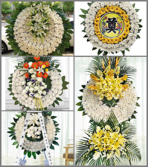 湖北黄冈市浠水县团陂镇高坳村花圈速递